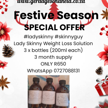 Festive Season Special 1 Special 1 Lady Skinny / Skinny Guy Weight Loss Solution 3 x 200ml 