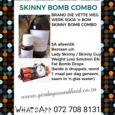 Lady Skinny & SkinnyGuy Deluxe Option E Lady Skinny Fat Bomb Combo R498 1month supply